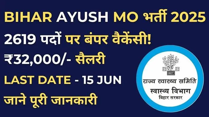 Bihar SHS AYUSH Medical Officer Bharti 2025: 2619 padon ke liye online aavedan shuru, janiye poori jankari