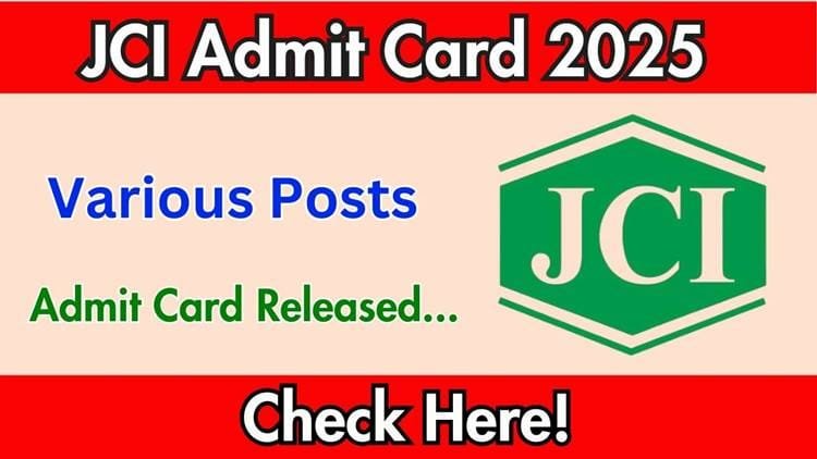 The Jute Corporation of India Limited (JCI) Admit Card 2025 Released – Download for Junior Inspector, Assistant & Accountant Recruitment