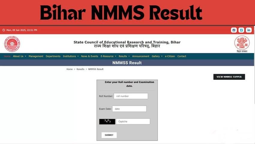 Bihar NMMSS Result 2025 Ghoshit: SCERT Bihar ne jari kiya Result aur Merit List, aise karein check