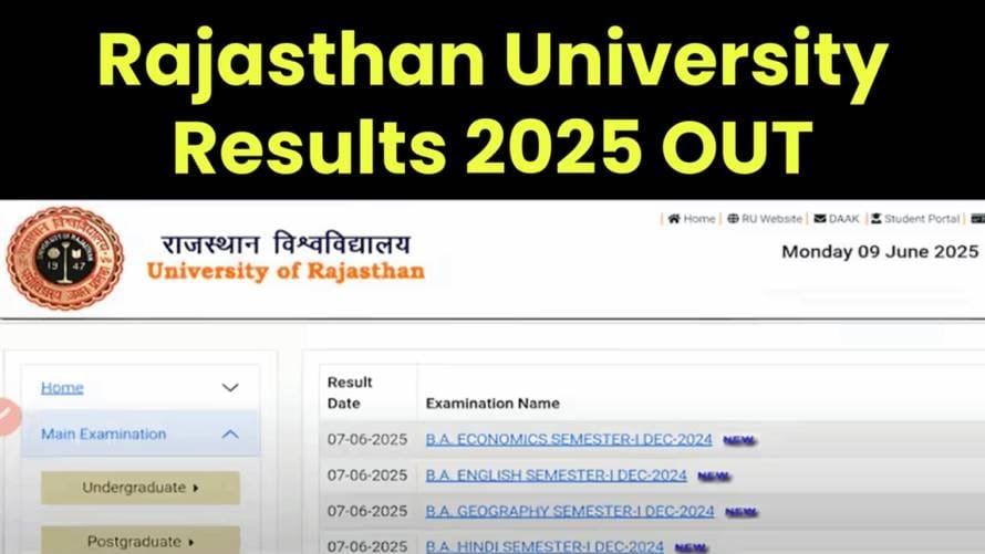 Uniraj Result 2025: Rajasthan University BA and BSc 1st, 3rd Semester Results Declared, Check Now via Direct Link!