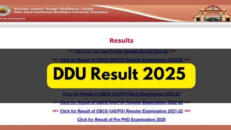 DDU Seat Allotment Result 2025 Released – Download Allotment Letter for UG/PG Courses!