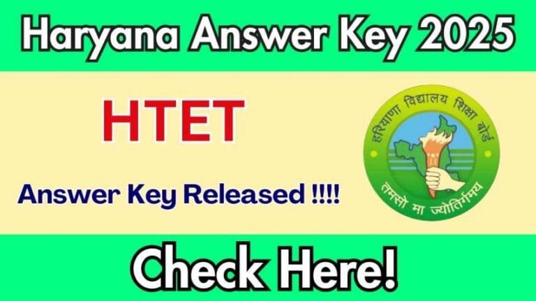 HTET Answer Key 2025 released