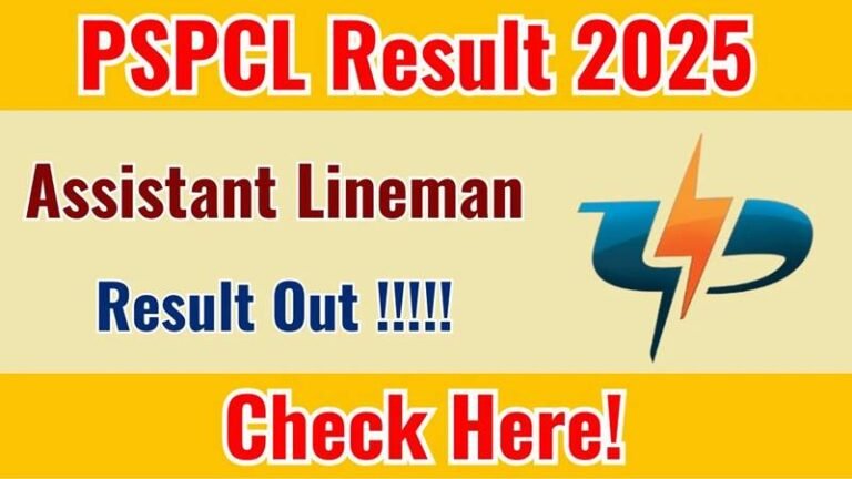 PSPCL Assistant Lineman Result 2025 Out: Check Merit