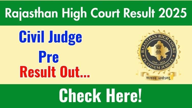 Rajasthan High Court Civil Judge Prelims Result 2025 Declared: Download PDF, Check Cut-off and Next Steps