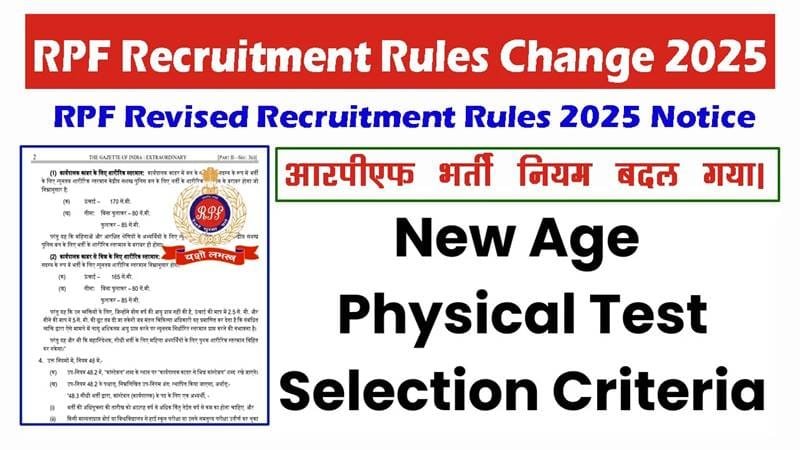 RPF Revised Recruitment Rules 2025