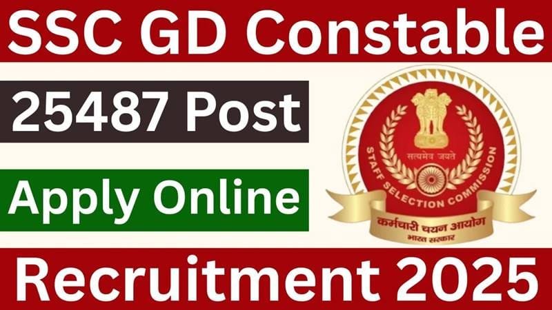 SSC GD 2026 Form Registration Live: 25,487 Constable Vacancies