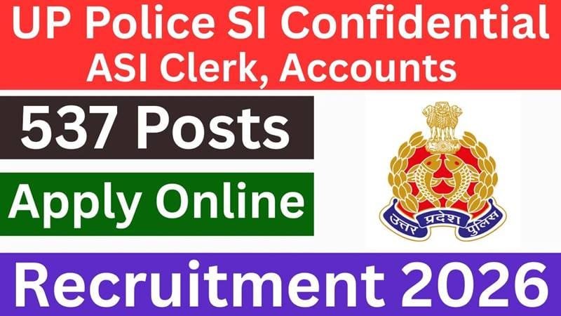 UP Police SI Confidential & ASI Clerk / Accounts Recruitment