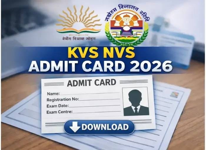 KVS NVS Admit Card 2026 Released: Tier-I Exam Hall Ticket Download Link Active