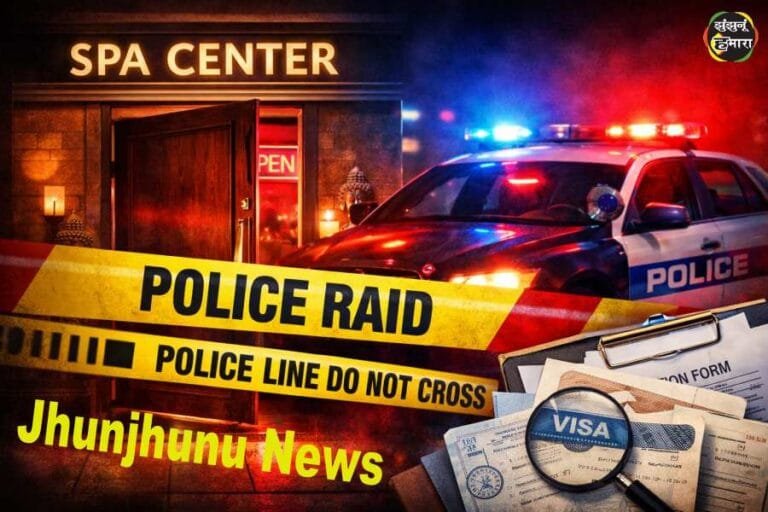 Police Raid at Spa Center in Jhunjhunu: 11 Arrested Including Thai Woman