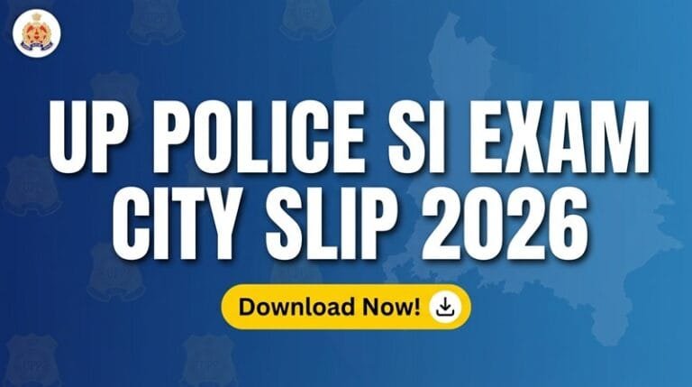 UP Police SI Exam City Exam City Centre, written exam will be held on 14-15 March