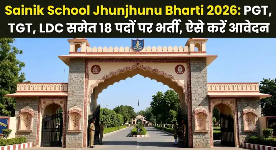 Sainik School Jhunjhunu Recruitment 2026